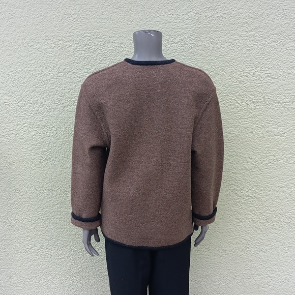 GEIGER COLLECTION (AUSTRIA) LADIES CRESTED PURE WOOL LUXURY SWEATER-COAT - Picture 9 of 17